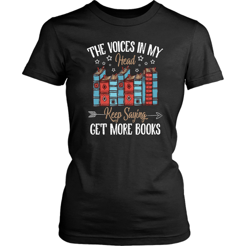 "Get More Books" Women's Fitted T-shirt - Gifts For Reading Addicts