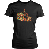"Canada Bookish Map" Women's Fitted T-shirt - Gifts For Reading Addicts