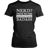 "Nerd?" Women's Fitted T-shirt - Gifts For Reading Addicts