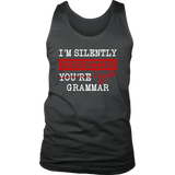 "I'm Silently Correcting Your Grammar" Men's Tank Top - Gifts For Reading Addicts