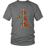 "UK Bookish Map" Unisex T-Shirt