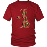 "UK Bookish Map" Unisex T-Shirt