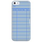 Library Card Phone Case Blue - Gifts For Reading Addicts