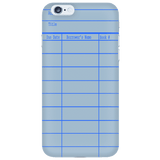 Library Card Phone Case Blue - Gifts For Reading Addicts