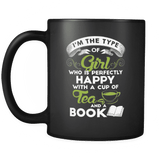 Tea and Books , Black Mug - Gifts For Reading Addicts