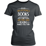 "In My Dream World" Women's Fitted T-shirt - Gifts For Reading Addicts