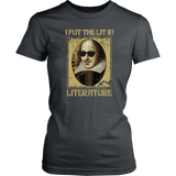 "I Put The Lit In Literature" Women's Fitted T-shirt - Gifts For Reading Addicts