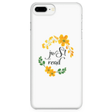 Just read floral phone case white - Gifts For Reading Addicts