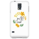 Just read floral phone case white - Gifts For Reading Addicts