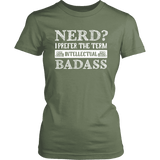 "Nerd?" Women's Fitted T-shirt - Gifts For Reading Addicts