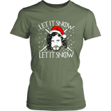"Let It Snow" Women's Fitted T-shirt - Gifts For Reading Addicts