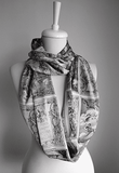 Peter Pan and Wendy Book Handmade Infinity Scarf Limited Edition - Gifts For Reading Addicts