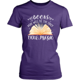 "Books,The Only True Magic" Women's Fitted T-shirt - Gifts For Reading Addicts