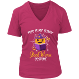 "Bookworm costume" V-neck Tshirt - Gifts For Reading Addicts