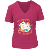 "My Summer Is All Booked" V-neck Tshirt - Gifts For Reading Addicts