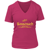 "Sassenach" V-neck Tshirt - Gifts For Reading Addicts