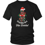 "Reading in a winter wonderland" Unisex T-Shirt - Gifts For Reading Addicts