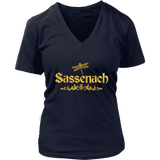 "Sassenach" V-neck Tshirt - Gifts For Reading Addicts
