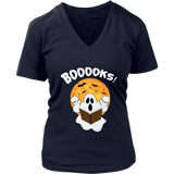 "BOOOOKS" V-neck Tshirt - Gifts For Reading Addicts