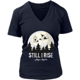 "Still I Rise" V-neck Tshirt - Gifts For Reading Addicts