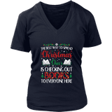 "Christmas Cheer" V-neck Tshirt - Gifts For Reading Addicts