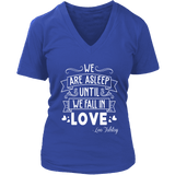 "We fall in love" V-neck Tshirt - Gifts For Reading Addicts