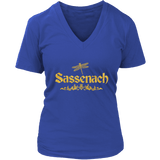 "Sassenach" V-neck Tshirt - Gifts For Reading Addicts