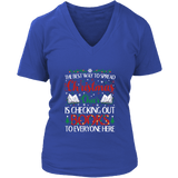 "Christmas Cheer" V-neck Tshirt - Gifts For Reading Addicts