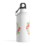 Books & Coffee - Stainless Steel Eco-friendly Water Bottle with bookish floral design - Gifts For Reading Addicts