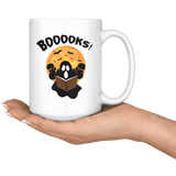 "BOOOOKS"15oz White Mug - Gifts For Reading Addicts