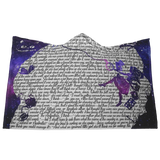 Alice's Adventures In Wonderland Book Page Hooded Blanket - Gifts For Reading Addicts