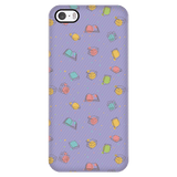 Colorful Bookish Pattern Phone Case Purple - Gifts For Reading Addicts