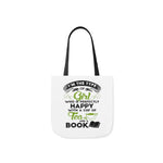 A Cup Of Tea And A Book Canvas Tote Bag - Vintage style - Gifts For Reading Addicts