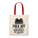 I'm Reading Canvas Tote Bag - Vintage style - Gifts For Reading Addicts