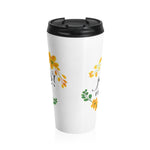 Just Read - Eco-friendly Stainless Steel Travel Mug With Floral Bookish Design - Gifts For Reading Addicts