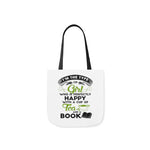 A Cup Of Tea And A Book Canvas Tote Bag - Vintage style - Gifts For Reading Addicts