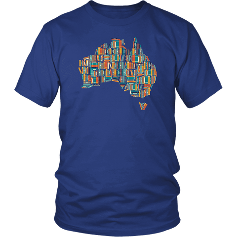 "Australia Bookish Map" Unisex T-Shirt - Gifts For Reading Addicts