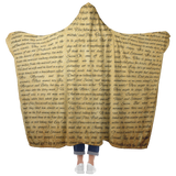 The Lion, the Witch and the Wardrobe Vintage Book Page Hooded Blanket - Gifts For Reading Addicts