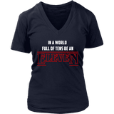'EleveN' V-neck Tshirt - Gifts For Reading Addicts