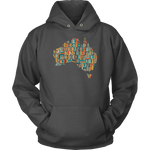 "Australia Bookish Map" Hoodie - Gifts For Reading Addicts