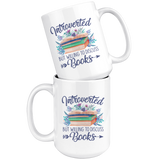 "Introverted But Willing To Discuss Books"15oz White Mug - Gifts For Reading Addicts