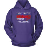 "I'm Silently Correcting Your Grammar" Hoodie - Gifts For Reading Addicts