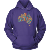 "Australia Bookish Map" Hoodie - Gifts For Reading Addicts