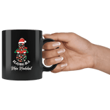 "Reading in a winter wonderland"11 oz Black mug - Gifts For Reading Addicts