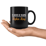 "I'd Rather Be Reading SK"11oz Black Mug - Gifts For Reading Addicts