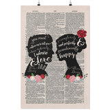 Pride and prejudice vintage dictionary poster - Gifts For Reading Addicts