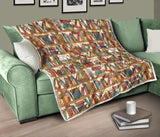 Bookish Pattern Quilt - Gifts For Reading Addicts