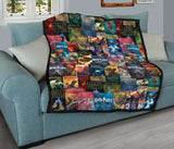 HP Book Cover Pattern Quilt - Gifts For Reading Addicts