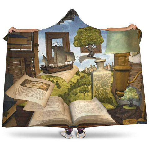 book world hooded blanket - Gifts For Reading Addicts