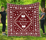 Red Bookish Christmas Quilt - Gifts For Reading Addicts